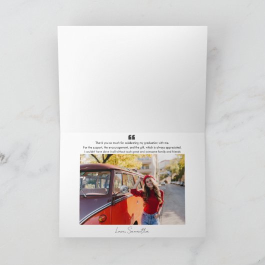 Afstuderen 2025 Afstudeerder Photo Script Bedankkaart (Binnen)