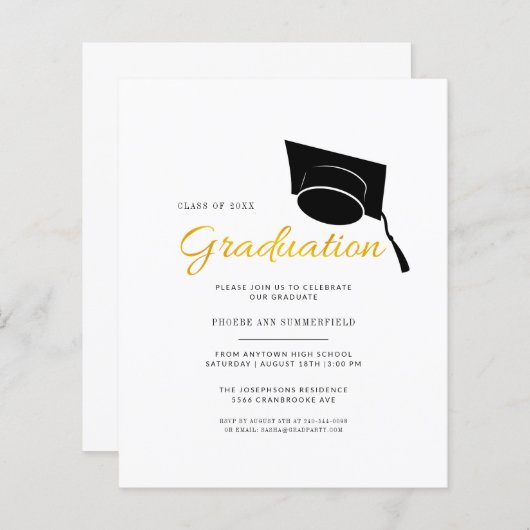 Afstuderen 2025 Afstudeerder Uitnodiging (Voorkant / Achterkant)