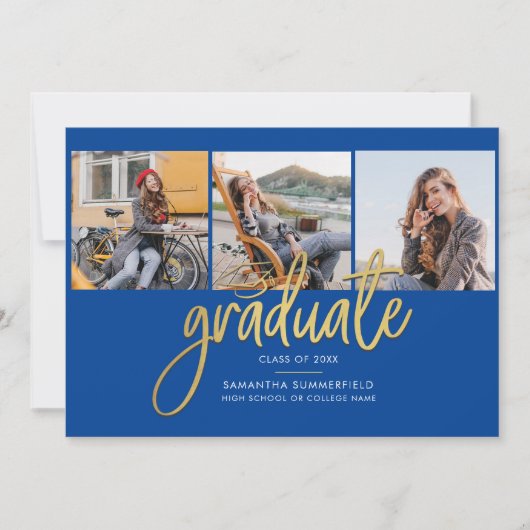 Afstuderen 2025 Afstudeerfoto's Script Modern Aankondiging (Voorkant)