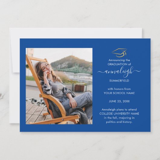 Afstuderen 2025 Afstudeerfoto's Script Modern Aankondiging (Achterkant)