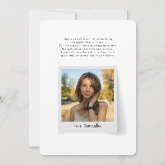 Afstuderen 2025 Afstuderen Foto Afstudeerder Bedankkaart (Achterkant)