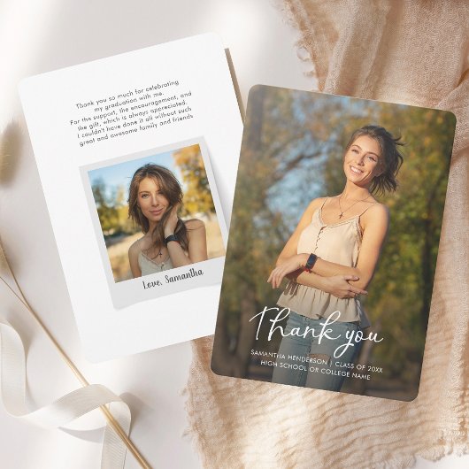 Afstuderen 2025 Afstuderen Foto Afstudeerder Bedankkaart