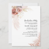 Afstuderen 2025 Afstuderen Foto Pampas Grass Party Kaart (Voorkant)