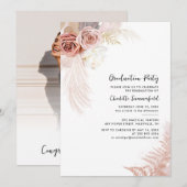 Afstuderen 2025 Afstuderen Foto Pampas Grass Party Kaart (Voorkant / Achterkant)