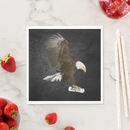 Afstuderen 2025 Bald Eagle met Diploma Servet (Insitu)