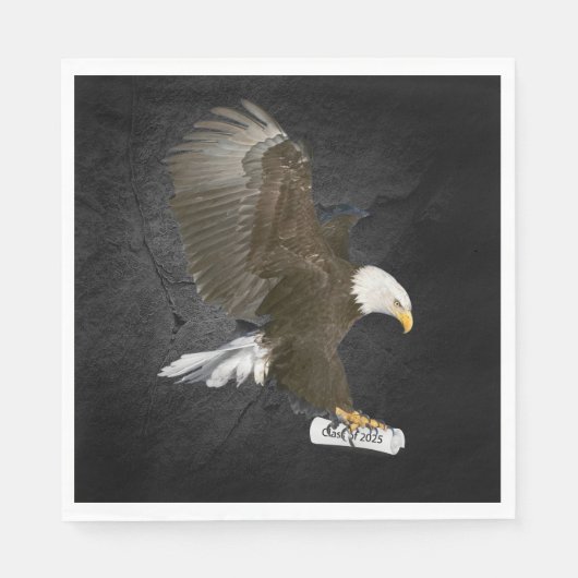 Afstuderen 2025 Bald Eagle met Diploma Servet (Voorkant)