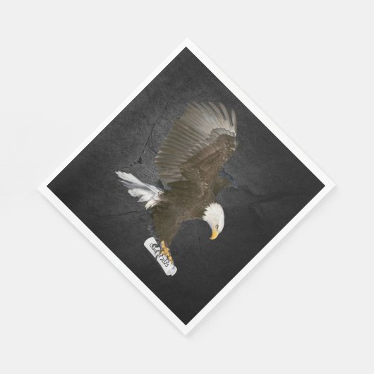 Afstuderen 2025 Bald Eagle met Diploma Servet (Hoek)