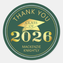 Afstuderen 2025 Bedankt Groene Faux Gold Folie