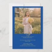 Afstuderen 2025 Blauw Afstuderen Fotocollage Aankondiging (Achterkant)