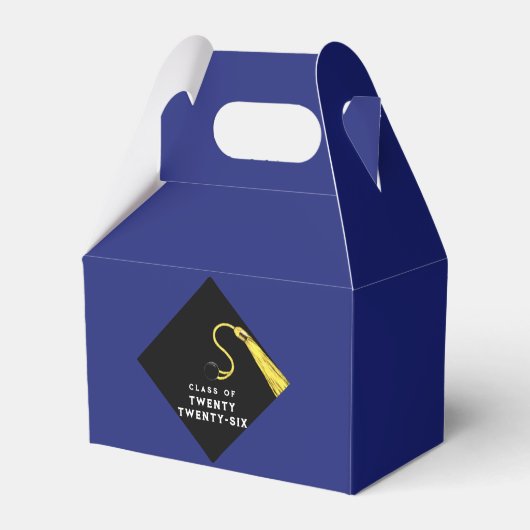 Afstuderen 2025 Blauw Bedankdoosjes (Voorkant Zijde)