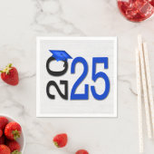 Afstuderen 2025 Blauw en Zwart op Hout Servet (Insitu)