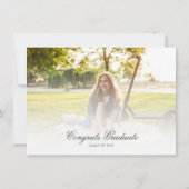 Afstuderen 2025 Blauwe Neon Afstuderen Fotofeest Kaart (Achterkant)