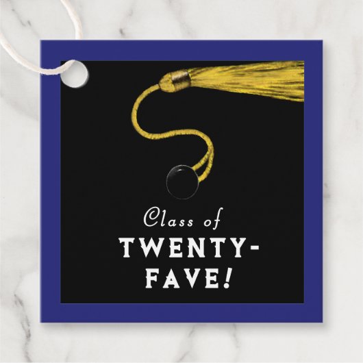 Afstuderen 2025 Blauwe Partij Bedankjes Labels (Voorkant)