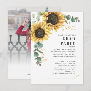 Afstuderen 2025 Bloemenfoto Afstudeerfeest Kaart