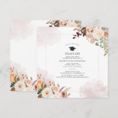 Afstuderen 2025 Bloom Floral Afstudeerder Party Kaart (Voorkant / Achterkant)