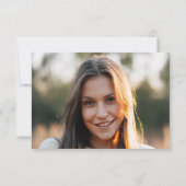 Afstuderen 2025 Blue Neon Photo Afstudeerder Party Kaart (Achterkant)