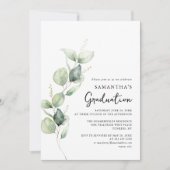 Afstuderen 2025 Botanische Foto Afstudeerder Party Kaart (Voorkant)