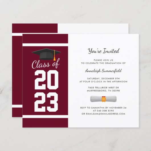 Afstuderen 2025 Bourgogne Afstudeerder Party Uitno (Voorkant / Achterkant)