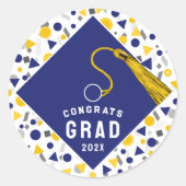 Afstuderen 2025 Classic Ronde Sticker (Voorkant)