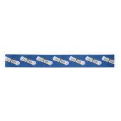 Afstuderen 2025 Diploma op blauw Satijnen Lint (Voorkant)