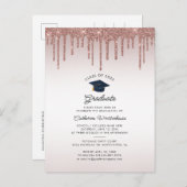 Afstuderen 2025 Elegant Afstudeerder Uitnodiging Briefkaart (Voorkant / Achterkant)