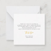 Afstuderen 2025 Elegant Script Bedankt Notitiekaartje (Achterkant)
