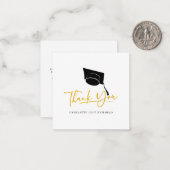 Afstuderen 2025 Elegant Script Bedankt Notitiekaartje (Voorkant / Achterkant in situ)