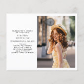 Afstuderen 2025 Elegante fotoaankondiging (Achterkant)