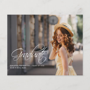 Afstuderen 2025 Elegante fotoaankondiging