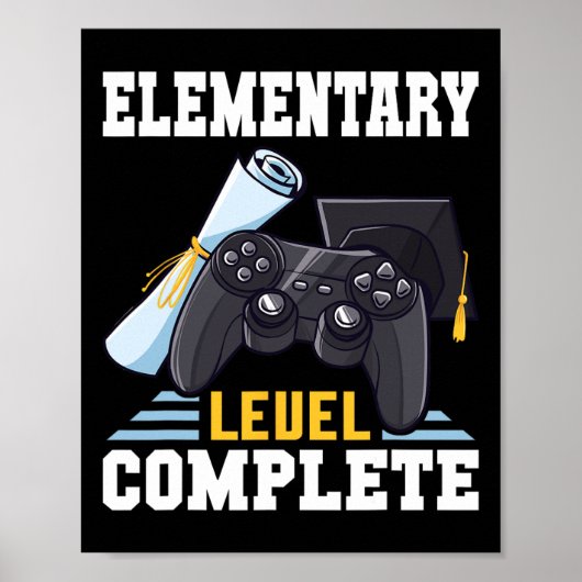 Afstuderen 2025 Elementair Niveau Complete Retro G Poster (Voorkant)