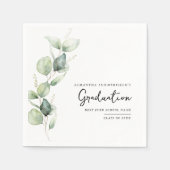 Afstuderen 2025 Eucalyptus Botanisch Papier Servet (Voorkant)