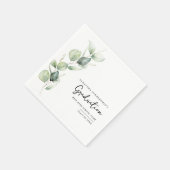 Afstuderen 2025 Eucalyptus Botanisch Papier Servet (Hoek)