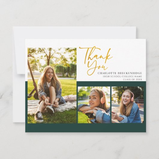 Afstuderen 2025 Feestfoto Dank u kaart (Voorkant)