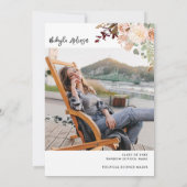 Afstuderen 2025 Floral Afstudeerder Fotofeest Kaart (Achterkant)