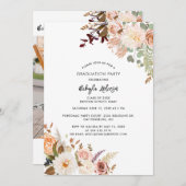 Afstuderen 2025 Floral Afstudeerder Fotofeest Kaart (Voorkant / Achterkant)