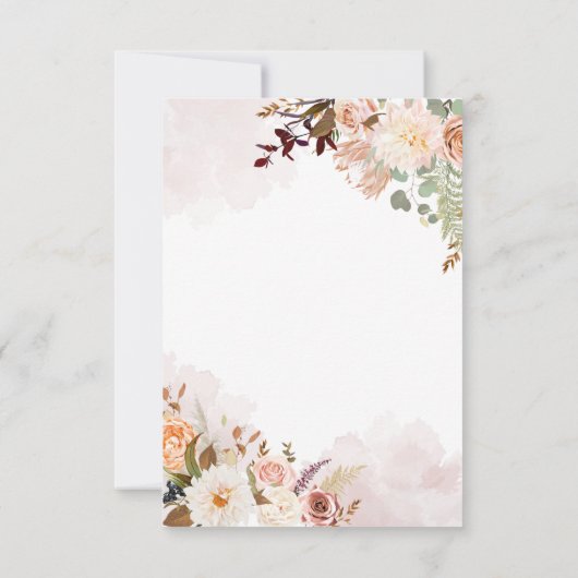 Afstuderen 2025 Floral Afstudeerder Party Kaart (Achterkant)