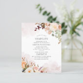 Afstuderen 2025 Floral Afstudeerder Party Uitnodig (Staand voorkant)