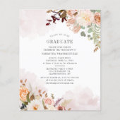 Afstuderen 2025 Floral Afstudeerder Party Uitnodig (Voorkant)
