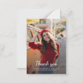 Afstuderen 2025 Foto Afstudeerder Dank u Fotokaart Notitiekaartje (Voorkant)