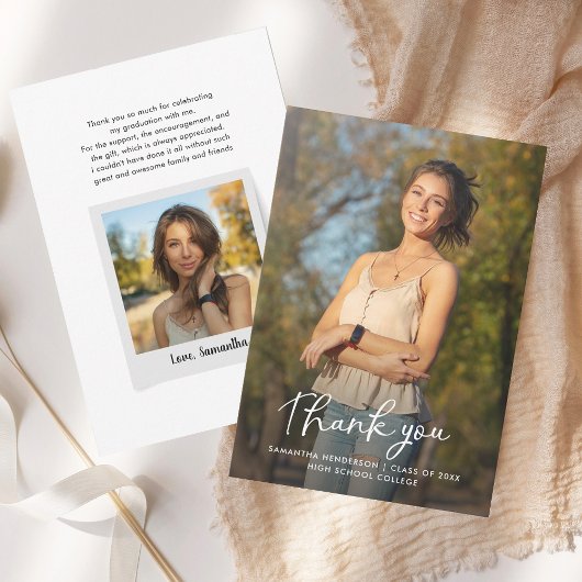 Afstuderen 2025 Foto Afstudeerder Dank u kaart