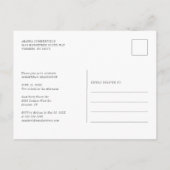 Afstuderen 2025 Foto Afstudeerder Party Script Uitnodiging Briefkaart (Achterkant)