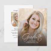 Afstuderen 2025 foto afstudeerfeest kaart (Voorkant / Achterkant)