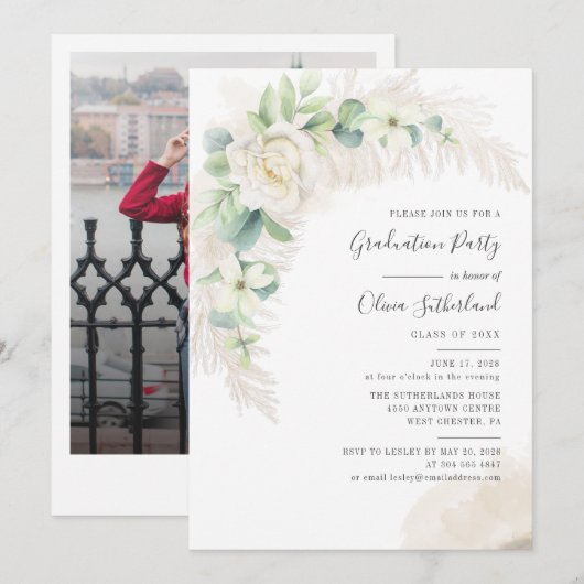 Afstuderen 2025 Foto Botanisch Afstudeerder Partij Kaart (Voorkant / Achterkant)