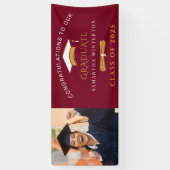 Afstuderen 2025 Foto Bourgondië Afstudeerder Party Spandoek (Verticaal)