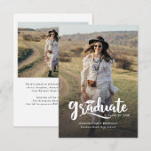 Afstuderen 2025 Foto Elegant Afstudeerder Aankondi (Voorkant / Achterkant)