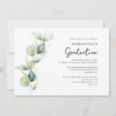 Afstuderen 2025 Foto Eucalyptus Afstudeerder Party Kaart (Voorkant)