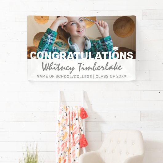 Afstuderen 2025 Foto gefeliciteerd Spandoek (Insitu)