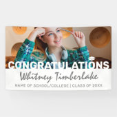 Afstuderen 2025 Foto gefeliciteerd Spandoek (Horizontaal)