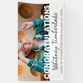 Afstuderen 2025 Foto gefeliciteerd Spandoek (Verticaal)