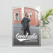 Afstuderen 2025 Foto Middelbare School Afstudeerde Aankondiging (Staand voorkant)